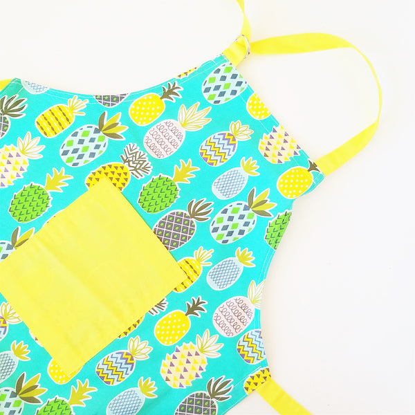 Kids Apron - Pineapples in Yellow or Green
