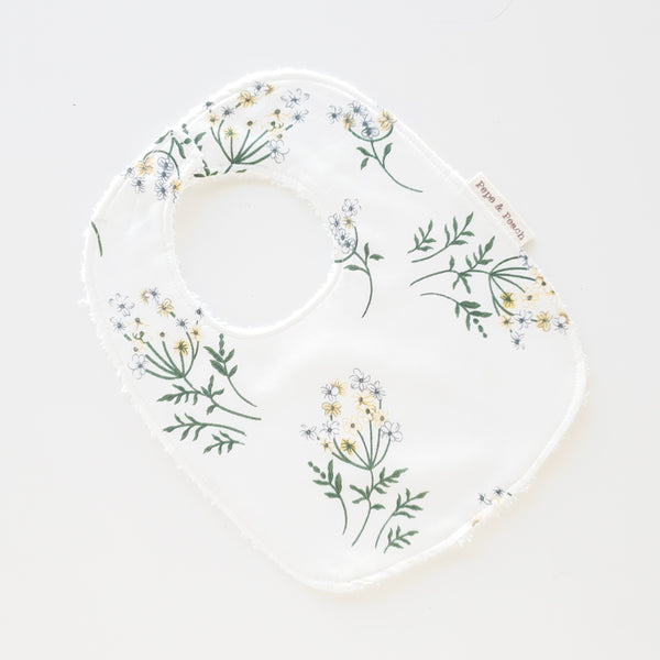 Baby Bib - White Jasmine