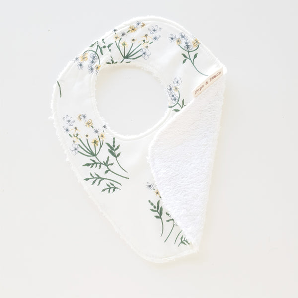 Baby Bib - White Jasmine