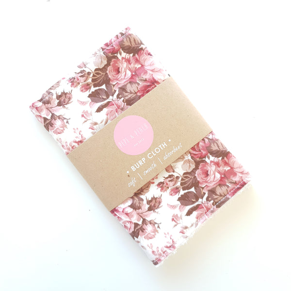 CLEARANCE Burp Cloth - Rose