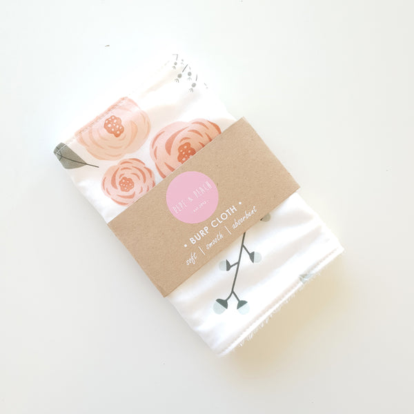 Burp Cloth - Pastel Rose