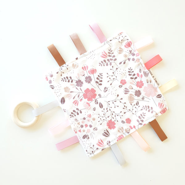 Sensory Blanket - Coral Flowers