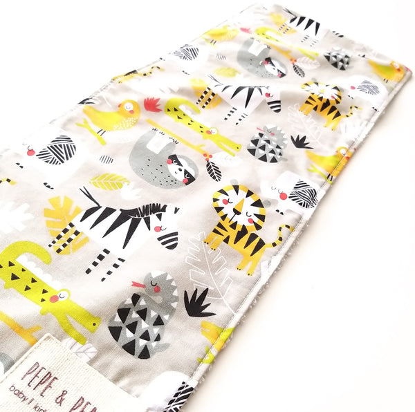 Burp Cloth - Jungle (Grey/Blue)