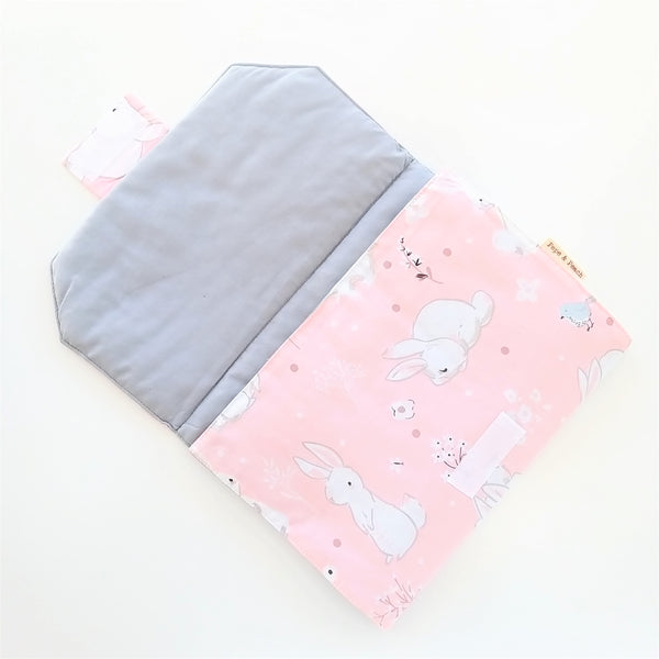 Baby Change Mat - Pink Bunny