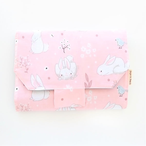 Baby Change Mat - Pink Bunny