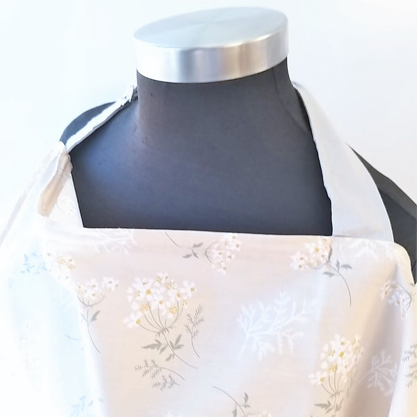 Breastfeeding Cover - Dainty Beige Flowers