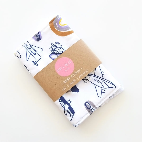 Burp Cloth - Aeroplane