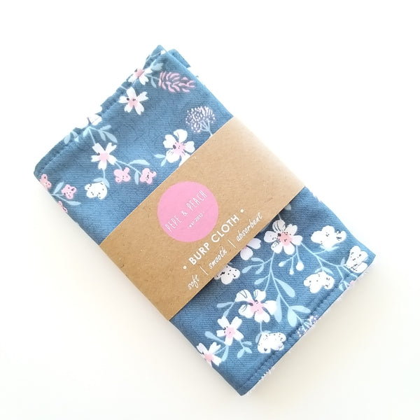 Burp Cloth - Midnight Daisy