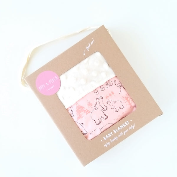 Baby Blanket - Pink Safari