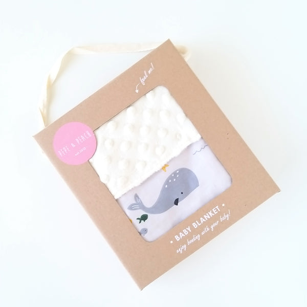 Baby Blanket - Animals in Grey