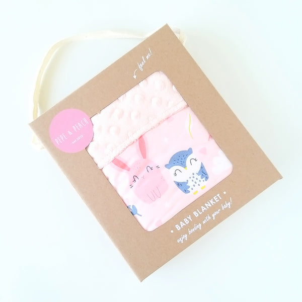 Baby Blanket - Owl and Bunny