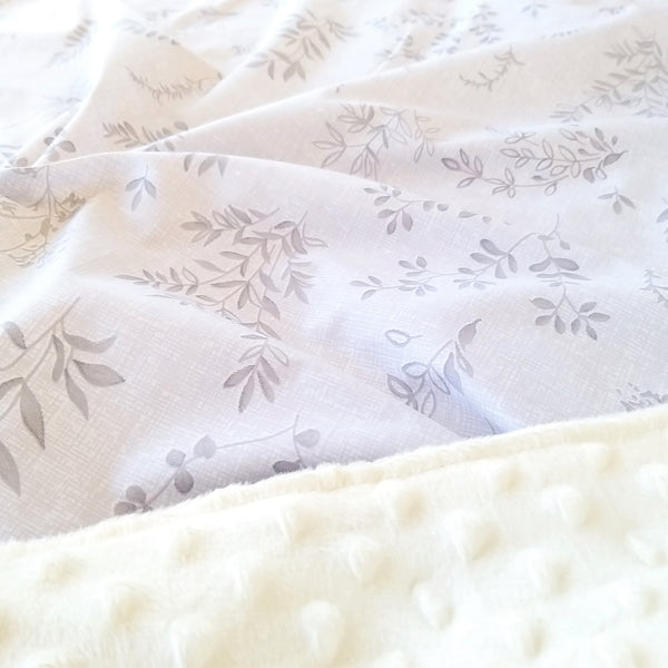 Baby Blanket - Monotone Leaves