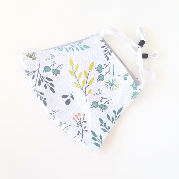 Face Mask - Sage Flowers